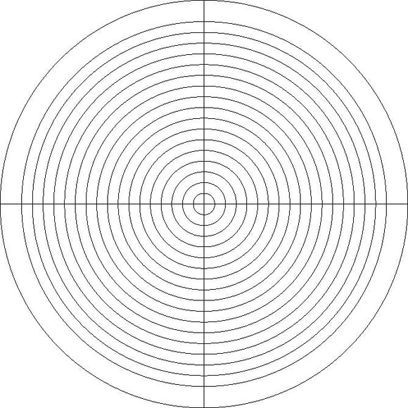 Reticle TS-P-(6) Concentric Circle with Crossline (for Tool Scope Body)