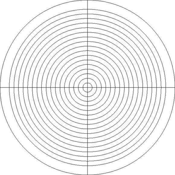 Reticle TS-P-(6) Concentric Circle with Crossline (for Tool Scope Body)